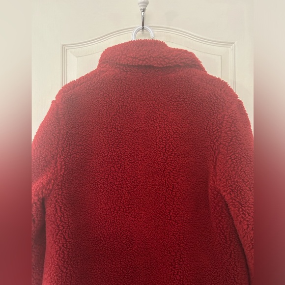 Wilfred Red Faux Fur Teddy Coat - Picture 5 of 8
